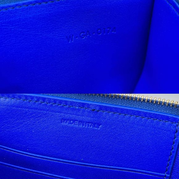 Celine Tri Color Blue Red Beige Envelope Zipped Clutch - Picture 3 of 5